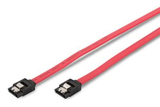 DIGITUS Câble de connexion SATA III - Type L femelle/femelle - 0.3m - 6 Gbit/s - avec verrouillage - SATA 3 - convient pour HDD, SSD ou lecteurs optiques - Rouge