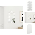 Speglar - Living Spegel med LED-lampor 70x40 cm glas valvformad (335864+326088)