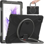 SKALO Samsung Tab S7 FE Extra Stöttåligt Armor 360 Handtag/Stativ Skal - Grå