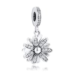 COOLTASTE 2020 Spring Sparkling Daisy Flower Bead 925 Silver DIY Fits for Original Pandora Bracelets Charm Fashion Jewelry