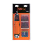 BLACK+DECKER Screwdriver Battery Operated 6v Mini Drill 19 Inserts A7073