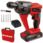 Einhell Power X-Change Cordless SDS Plus Hammer Drill With Battery And Charger - 1.2 Joule, 18V 3-in-1 Drill, Impact Drill And Screwdriver - TE-HD 18 Li Solo Rotary Hammer Drill Set With Case