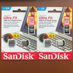 Sandisk Ultra Fit 16/32/64/128 Gb Usb3 Flash Drive Mini Nano Memory Stick 130mbs