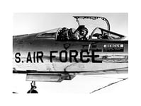 Wee Blue Coo War Military Plane Fighter Black White Chuck Yeager Nf-104 Wall Art Print