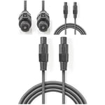 SPEAKON LOT DE 4 CABLES HP SPEAKON 10m 2 x 1.5mm2 AMPLI ENCEINTE SONO DJ SPEAKON/SPEAKON 10m cordon haut-parleur Table de mixage Amp