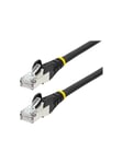 7.5m CAT6a Ethernet Cable - Black - Low Smoke Zero Halogen (LSZH) - 10GbE 500MHz 100W PoE++ Snagless RJ-45 w/Strain Reliefs S/FTP Network Patch Cord - patch cable - 7.5 m - black