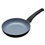 MasterClass MCFPCER20 Eco Induction Frying Pan with Healthier Ceramic Chemical Non Stick, Small, Aluminium / Iron, Black / Blue, 20 cm