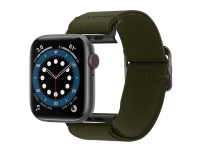 Spigen AMP02288, Klockarmband, Apple, Apple Watch Series 7 (45mm), Apple Watch Series SE / 6 / 5 / 4 (44mm), Apple Watch Series 3 / 2 /..., Nylon, Zinklegering, Grå