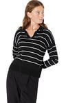 Trendyol Woman Regular Standard Polo Neck Knitwear Sweater, Black, S