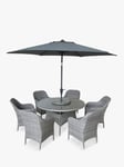 LG Outdoor Monte Carlo 6-Seater Round Garden Dining Table & Chairs Set