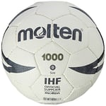 Molten IHF Approved Club/School Handball - White/Black, Size 0