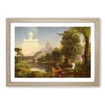 Big Box Art The Voyage of Life Youth by Thomas Cole Framed Wall Art Picture Print Ready to Hang, Oak A2 (62 x 45 cm)