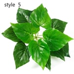 Artificial Plant Fake Leaf Green Grass Style 5