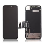 iPhone XR Skärm med LCD-display Incell Prem+ Metal Plate Svart (Livstidsgaranti)