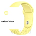 SQWK Strap For Apple Watch Band Silicone Pulseira Bracelet Watchband Apple Watch Iwatch Series 5 4 3 2 38mm or 40mm SM Mellow yellow 31