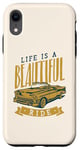 Coque pour iPhone XR La vie est une belle balade Voitures classiques Voitures anciennes Roadster