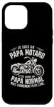 Coque pour iPhone 12 Pro Max Papa Motard Humour Cadeau Motorcycle Moto Fête Des Pères