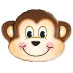 Qualatex Foil 9" 23cm Cheeky Smiley Monkey Face Double Sided MINI Balloon Z47