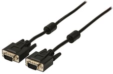 5m VGA PC to Monitor Cable SVGA Lead Male to Male Black 15 Pin HD15 5 Metre Long