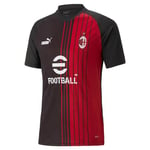 AC Milan 769274 Prematch Jersey T-Shirt Men's Black-Tango Red XL