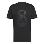 adidas Men's M Str Logo G T T-Shirt, Black/White, S