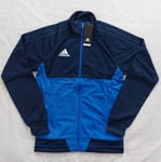 Adidas Tracksuit Jacket Top Mens Small Blue Climacool  3 Stripes Full Zip Pocket