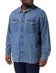 Levi's Men's Relaxed Fit Western Shirt Indigo Stonewash (Blue) S -
