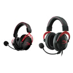 HYPERX Cloud Alpha Wireless - Gaming Headset for PC, 300-hour battery life & Cloud II – Gaming Headset PC/PS4/PS5, Red