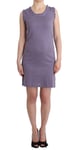 JOHN GALLIANO Dress Purple Cotton Knitted Sweater Sheath Shift S/US6