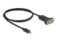 Delock - Usb / Seriell Kabel - 24 Pin Usb-C (Hane) Till Rs-232 (Hane) - 1 M - Svart