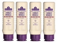 4 x AUSSIE 3 MINUTE MIRACLE RECONSTRUCTOR DEEP CONDITIONER 75ml TRAVEL SIZE 