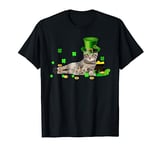 Cat Shamrock St Patricks Day Cat Irish Gift T-Shirt