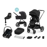 Kinderkraft midnight Pebble FamilyFix NEA 2 i 1 barnvagn inkl. bilbarnstol MAXI COSI S Tonal och bas
