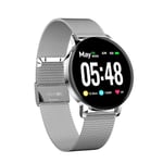 KYLN Smartwatch Android Bluetooth Smart Watch Men Women Heart Rate Blood Pressure Fitness Tracker Sports Band SmartWatch-Silver_Steel