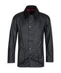 Barbour Mens Ashby Wax Jacket - Black - Size Small