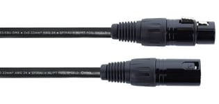 Cordial Ed 0,5 Fm, Xlr (3-Pin), Honkoppling, Xlr (3-Pin), Hankoppling, 0,5 M, Svart