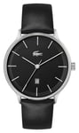 Lacoste 2011199 Men's Club | Black Dial | Black Leather Watch