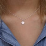 Smycken Halsband Silver Hund, Katt Tass Halsband, Husdjur Minnesmärke Guld Tass Avtryck Halsband