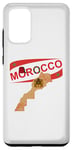Coque pour Galaxy S20+ Carte complète du Maroc avec drapeau et emblème royal