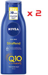 Nivea Q10 Firming Body Milk Intensively Firms & Nourishes Skin 400ml - 2 PACK