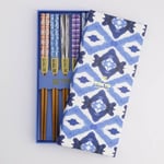 Tokyo Design Studio Ätpinnar i Trä, Blue Kasur -