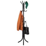 Mind Reader COATRACK11 Porte-manteau en métal sur pied avec 11 crochets pour veste, sac à main, écharpe, parapluie, noir, 43 EU