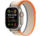 APPLE Watch Ultra 2 Cellular - 49 mm Titanium Case with Orange & Beige Trail Loop, M/L, Cream,Silver/Grey,Orange