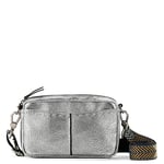 The SAK Women's Crossbody Cora Phone Leather Shoulder Bag with Adjustable Straps Dark Silver, One Size