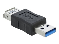 Delock - Typbytare för USB - USB typ A (enbart ström) (hane) till USB typ A (enbart ström) (hona) - 900 mA - svart