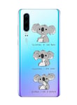Oihxse Compatible with Huawei P40 Pro Case Cute Koala Cartoon Clear Pattern Design Transparent Flexible TPU Anti-Scratch Shockproof Slim Soft Silicone Bumper Protective Cover-A3
