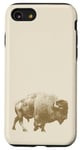 Coque pour iPhone SE (2020) / 7 / 8 Bison Buffalo Beige Naturel Beige Tan Sépia Print