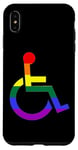 Coque pour iPhone XS Max Symbole de fauteuil roulant arc-en-ciel