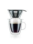 K11872-10SA POUR OVER Set filtre à café individuel et mug isotherme en plastique double paroi, 35 cl