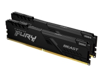 Kingston FURY Beast - DDR4 - sats - 64 GB: 2 x 32 GB - DIMM 288-pin - 3600 MHz / PC4-28800 - CL18 - 1.35 V - ej buffrad - icke ECC - svart